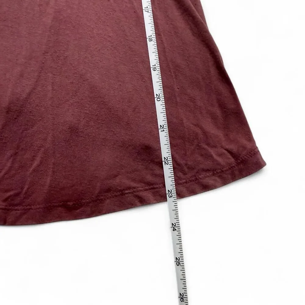 American Eagle Soft Sexy Tie Front Babydoll Top Womens VS Mauve Plum Purple - Picture 6 of 7